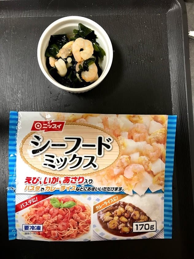 シーフードの酢の物の完成写真