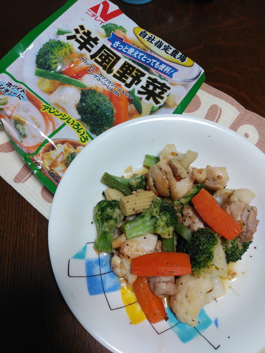 洋風野菜と鶏肉の塩炒めの完成写真