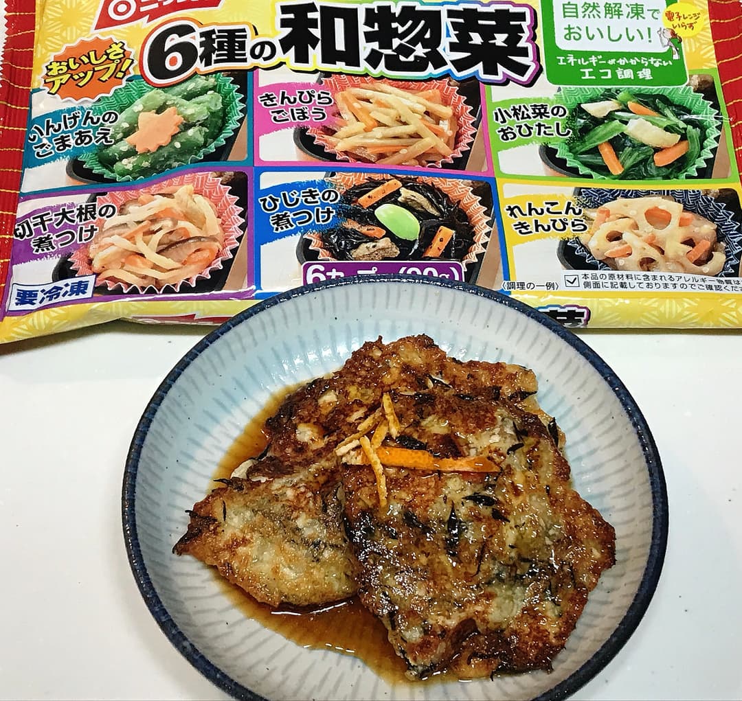 6種の和惣菜 ひじきの即席がんもどきの完成写真