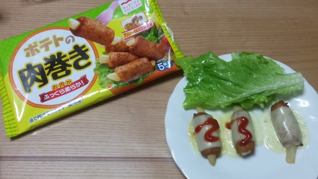 とっても簡単!肉巻きポテトのチーズ巻きの完成写真