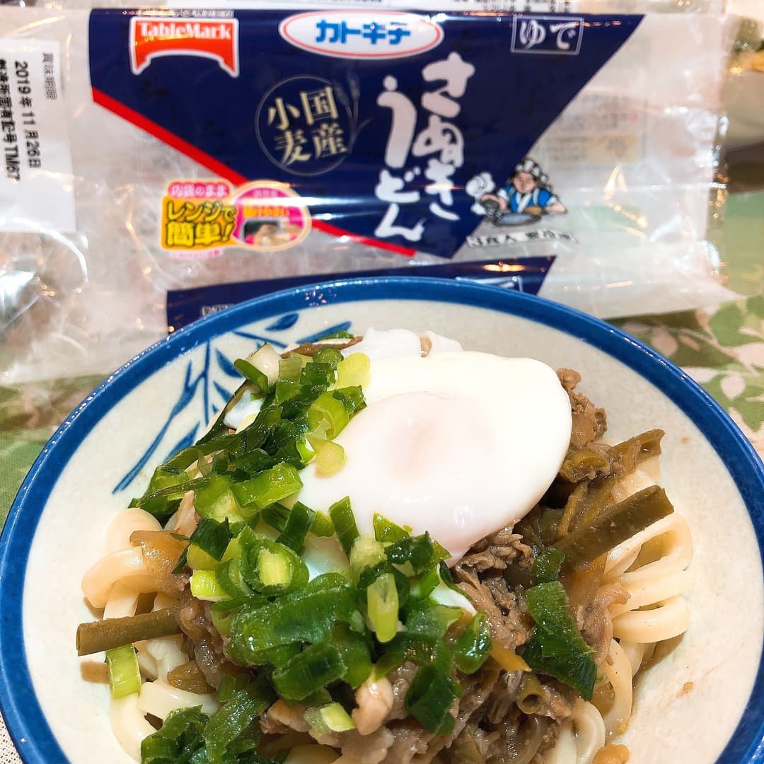 牛肉うどんの完成写真