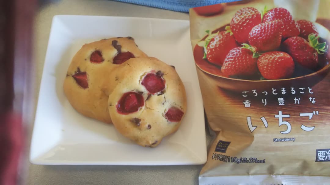 いちごクッキーの完成写真