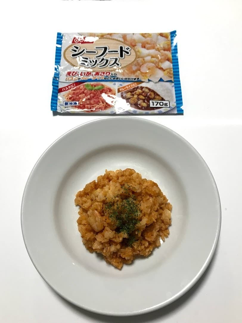 シーフードケチャップライスの完成写真