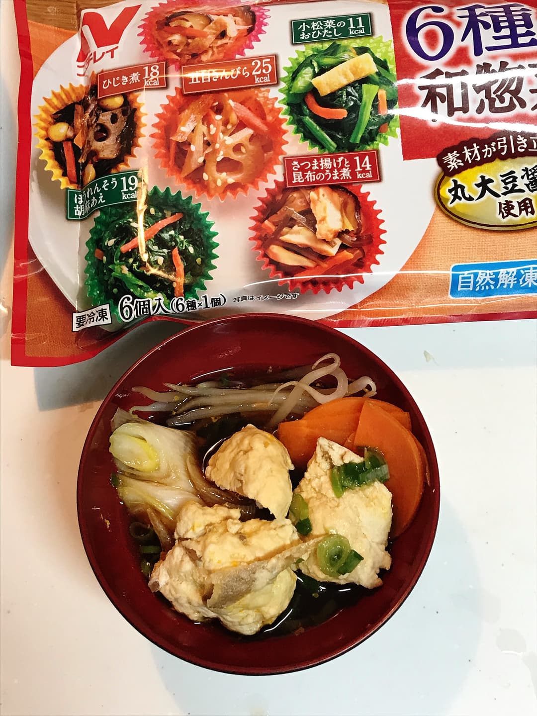 6種の和惣菜 五目きんぴらの鶏つくねの完成写真