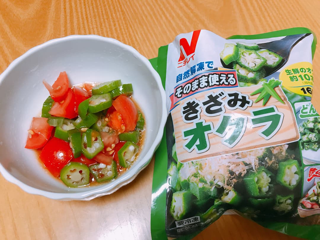 オクラとトマトのさっぱり和えの完成写真