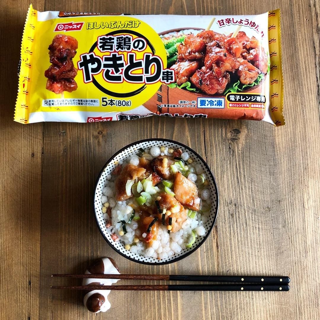 若鶏のやきとりお茶漬けの完成写真