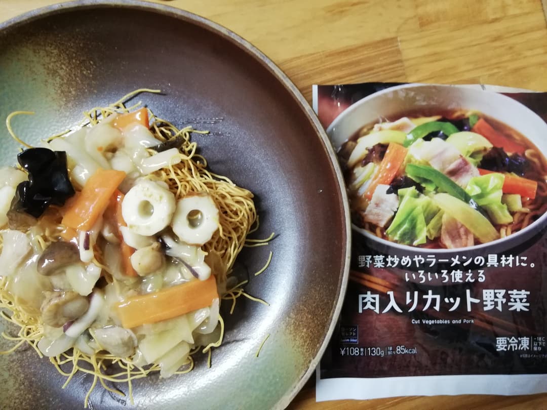 海鮮皿うどんの完成写真