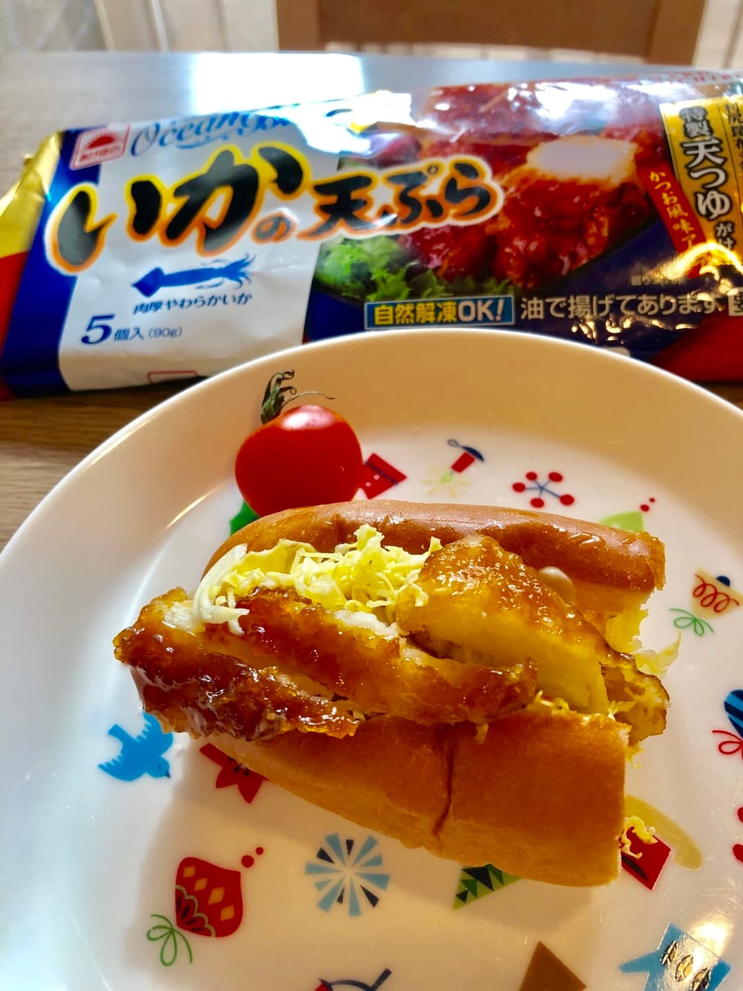 いかのスイートチリマヨサンドの完成写真