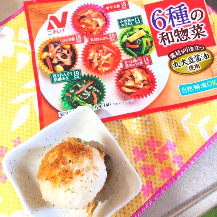 五目きんぴらのライスバーガーの完成写真