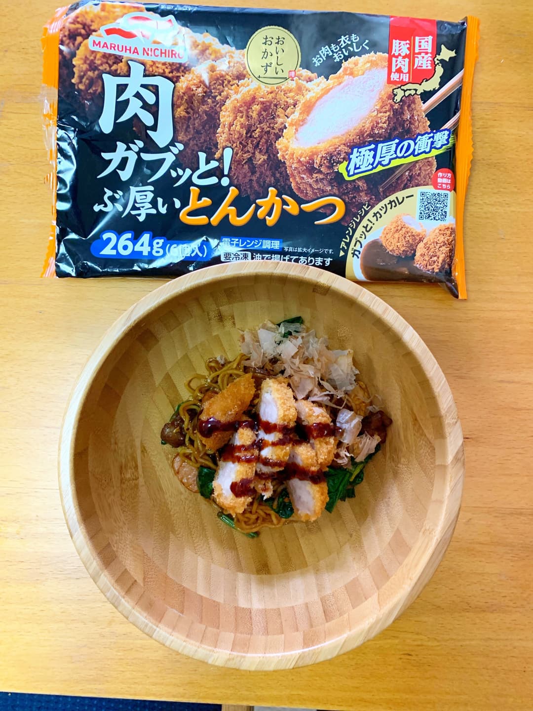 カツ焼きそばの完成写真