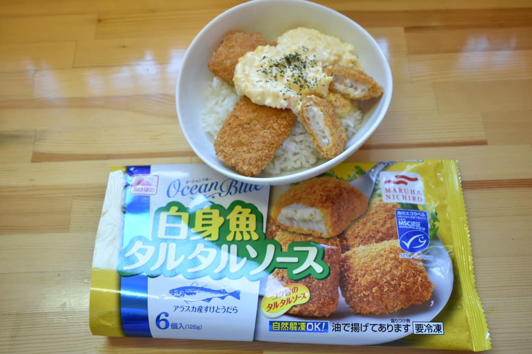 白身魚Wタルタルソース丼の完成写真