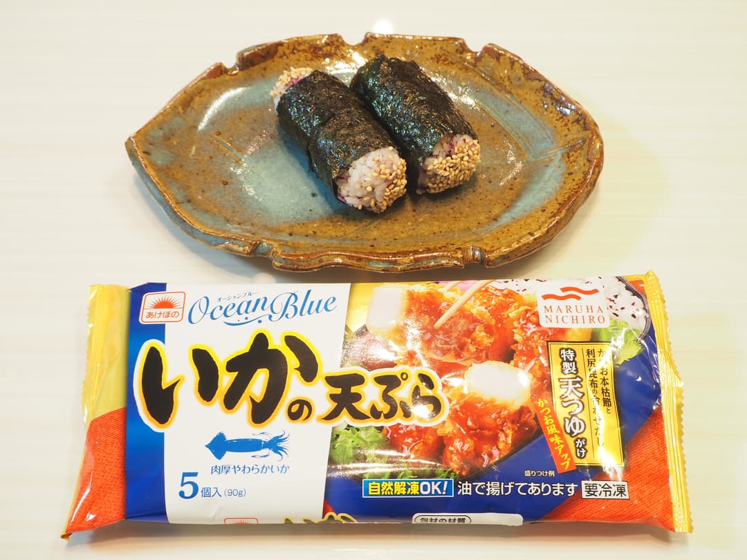 いか天スティックおにぎりの完成写真