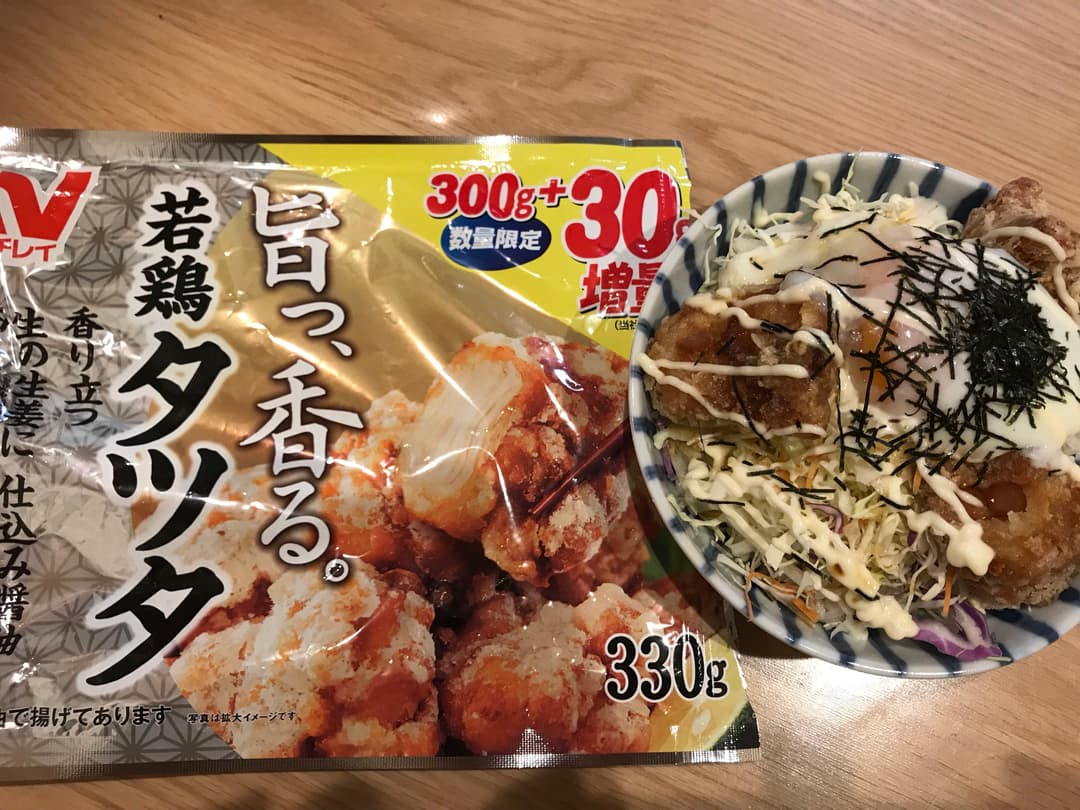カリッ☆栄養たっぷりタツタ丼の完成写真