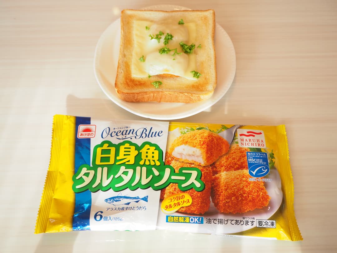 白身魚タルタルチーズトーストの完成写真