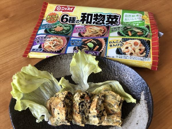 味付を活かして手軽に!ひじき煮の玉子焼きの完成写真