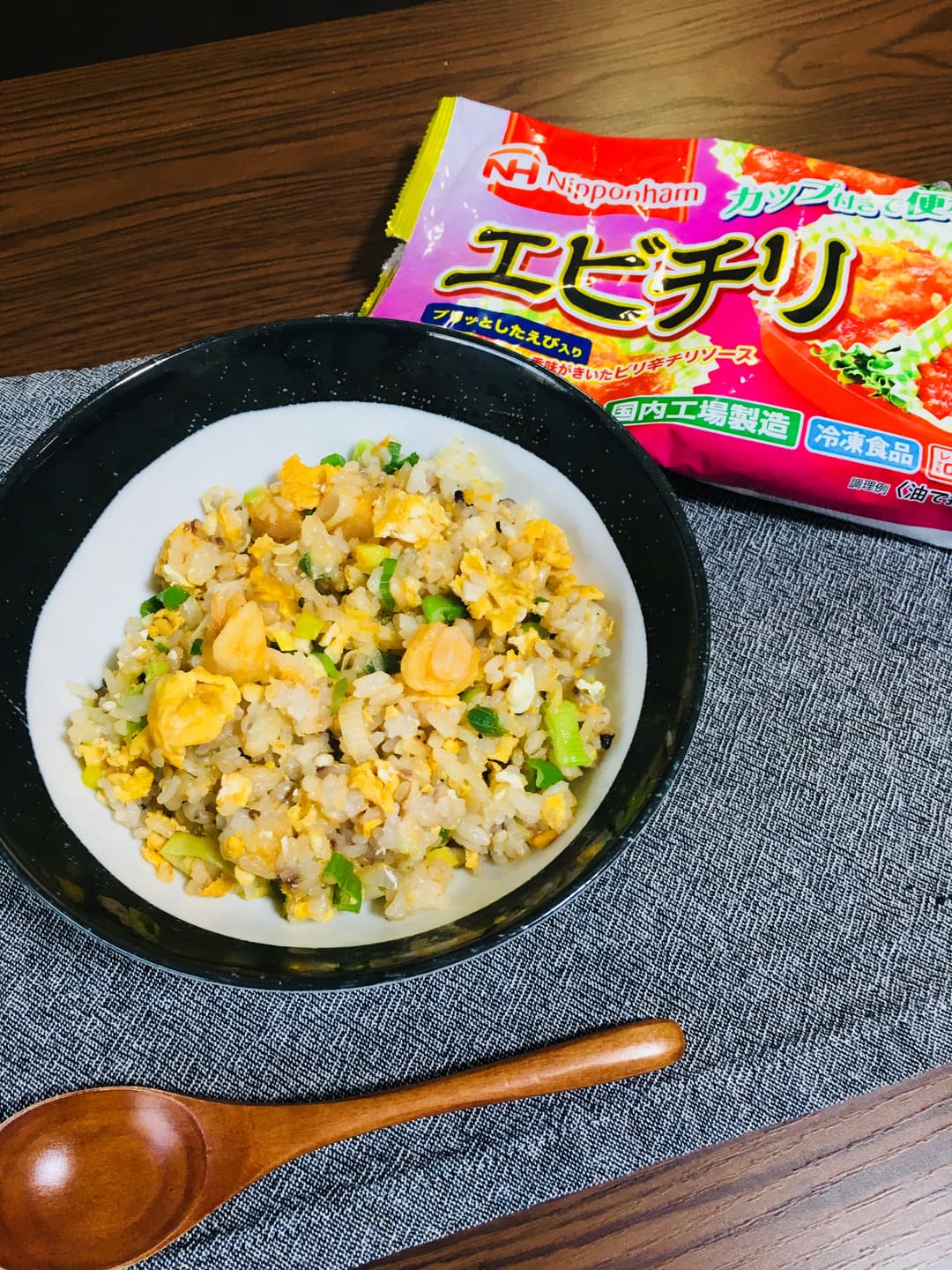 エビチリチャーハン(^^)の完成写真
