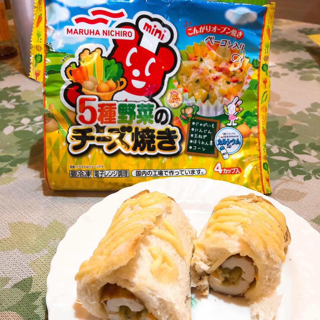 ちくわパンの完成写真