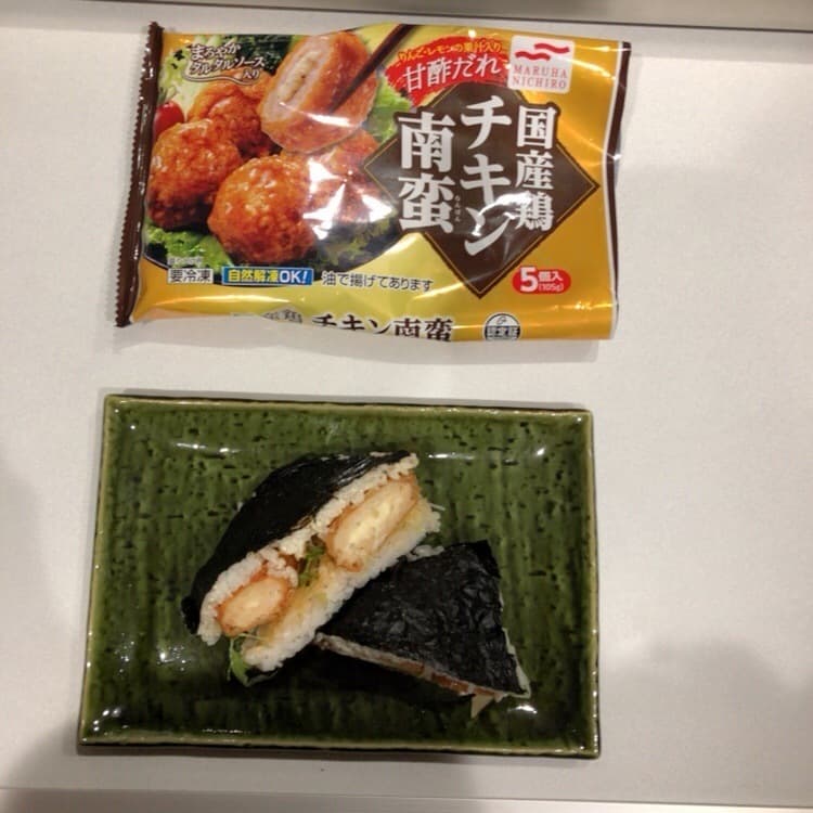 チキン南蛮でおにぎらず☆の完成写真