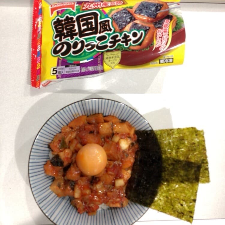 のりっこチキンで 韓国風甘辛丼☆の完成写真