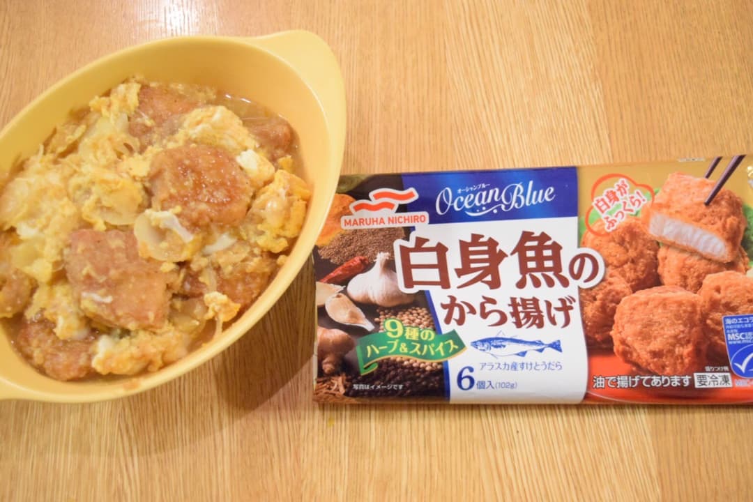 白身魚のからあげで★玉子とじの完成写真