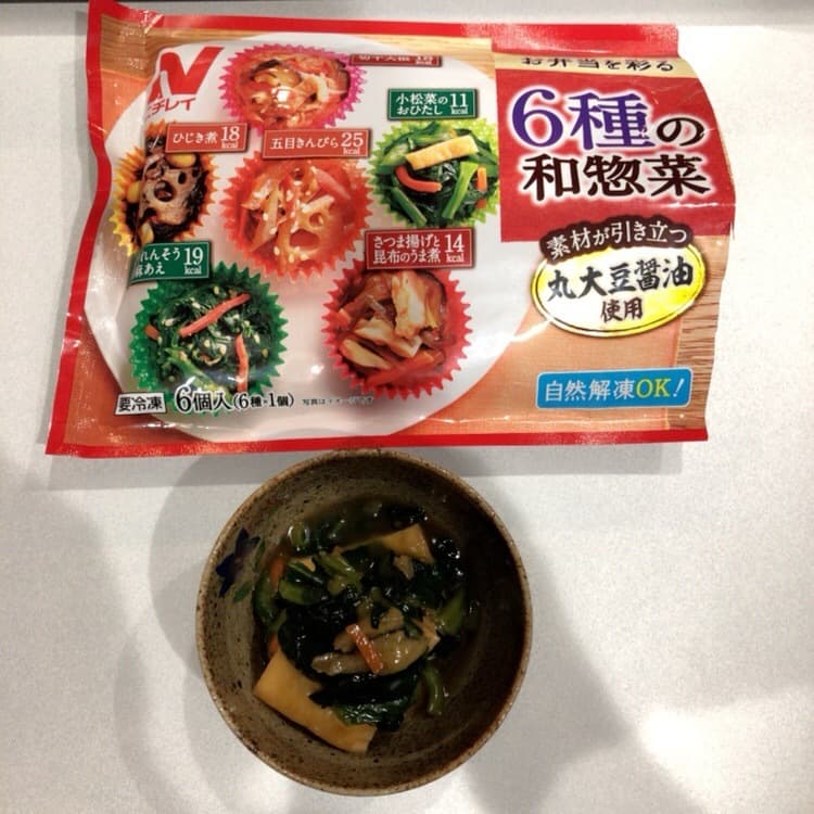 6種の和惣菜 厚揚げの小松菜餡掛け☆の完成写真