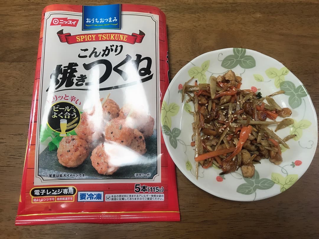 肉きんぴらごぼうの完成写真