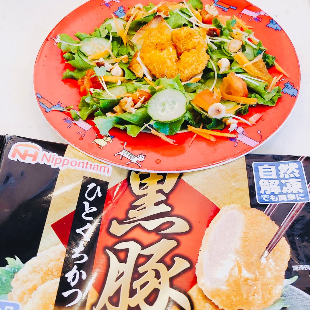 トンカツサラダの完成写真