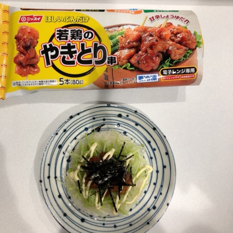 やきとり串の ごはんピザ♪の完成写真