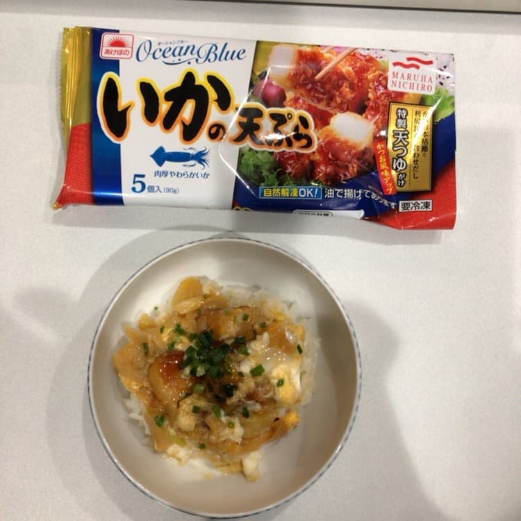 いかの天ぷら和風丼☆の完成写真