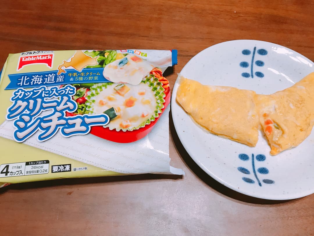 とろとろ!クリームオムレツの完成写真