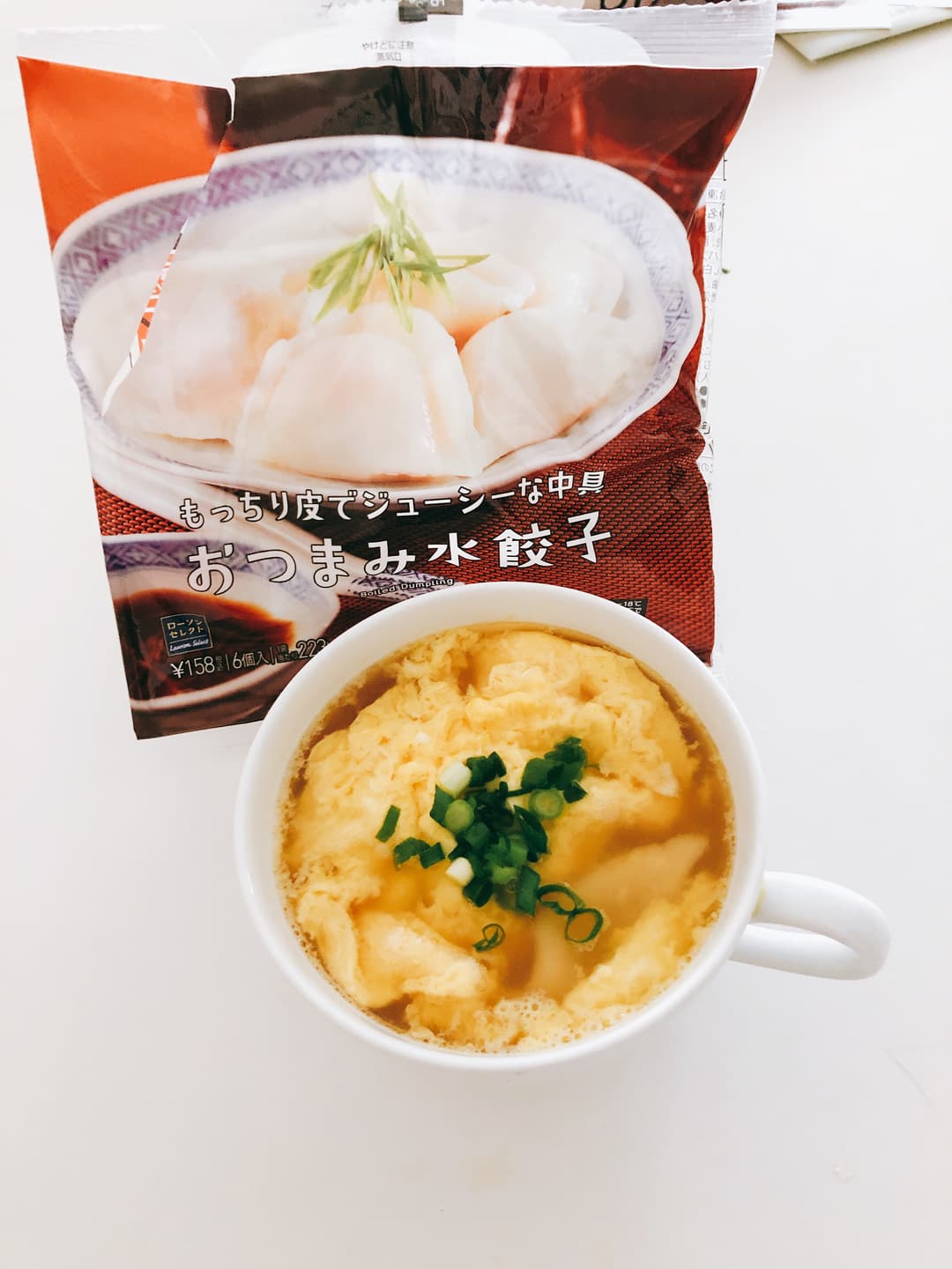 モチモチ水餃子玉子スープの完成写真