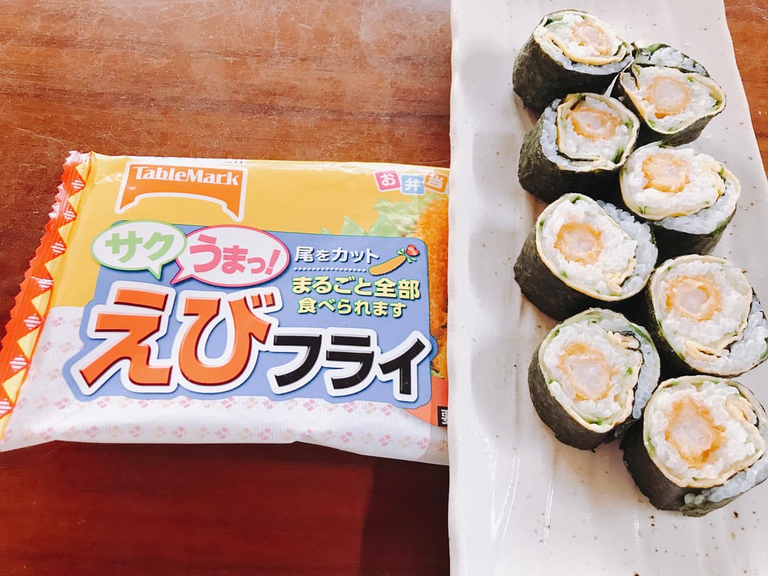 彩りエビフライロールの完成写真