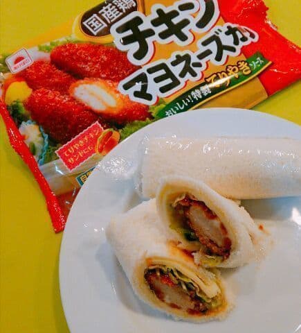 チキンロールサンドの完成写真