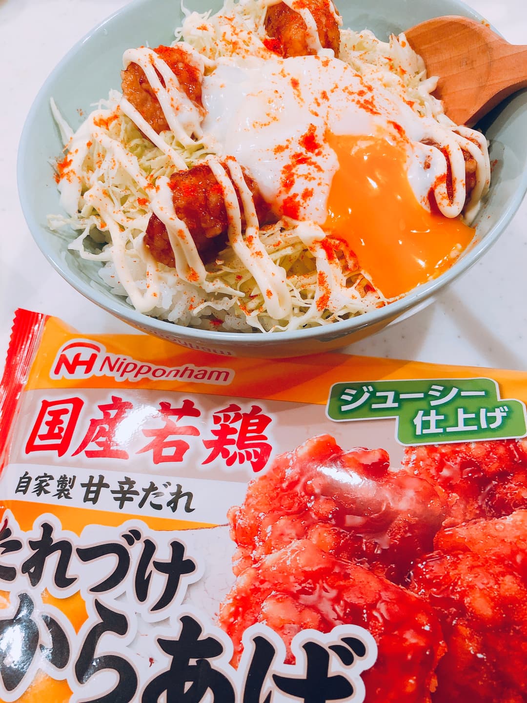 悪魔のチキン丼の完成写真