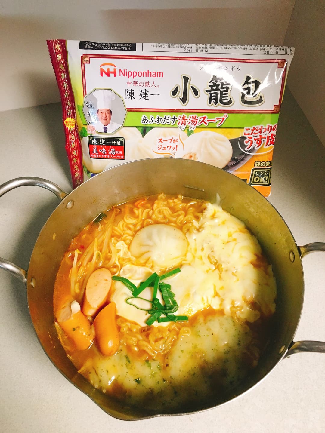 ★マンドゥチョンゴル風ラーメン★の完成写真
