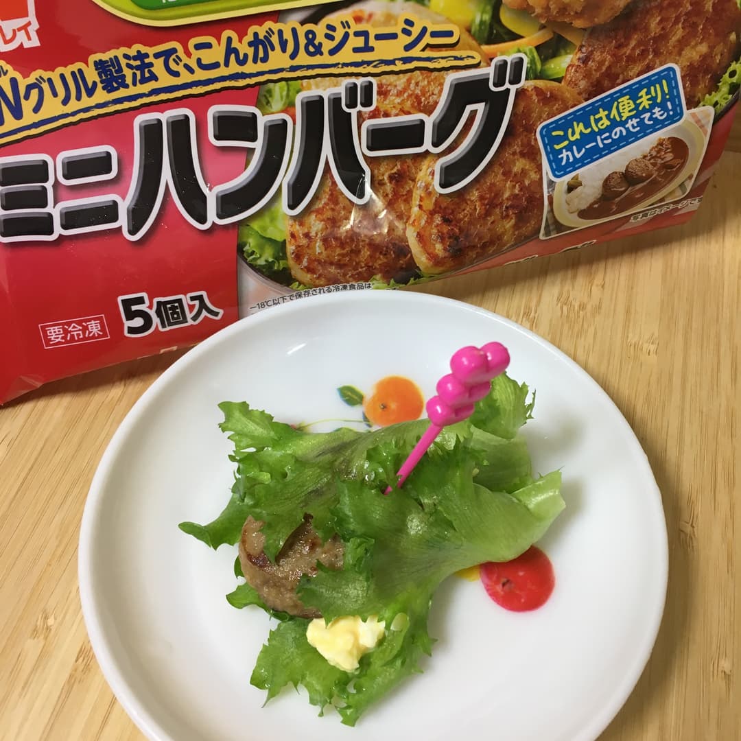ハンバーグのレタス包みの完成写真