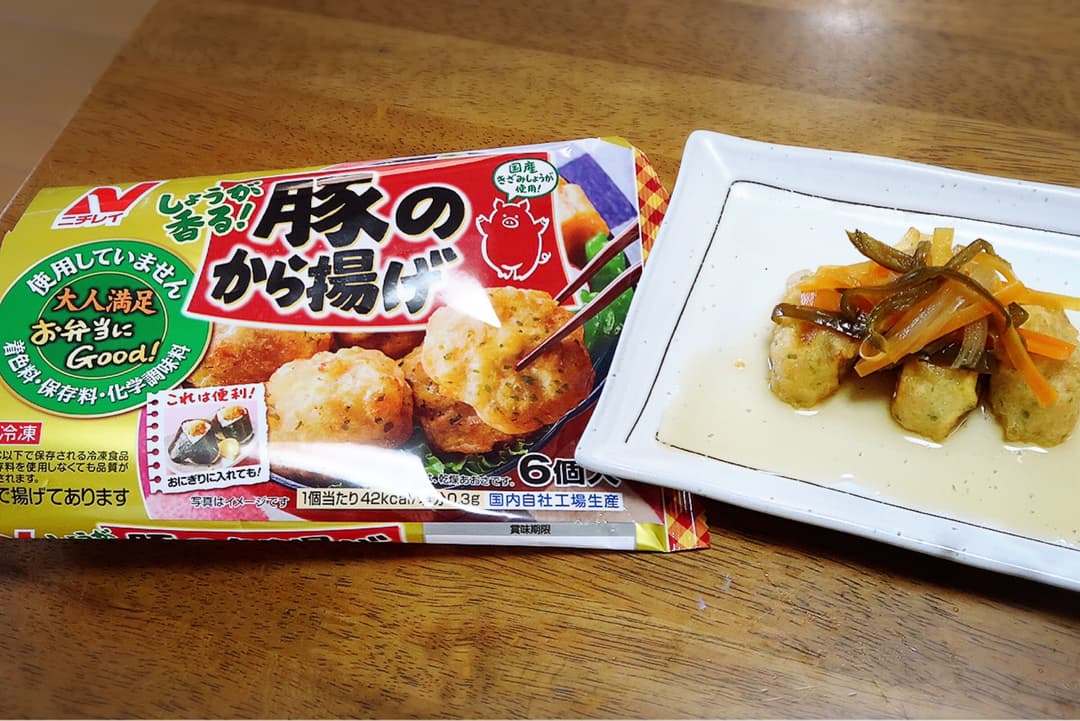 豚からの南蛮漬け風の完成写真