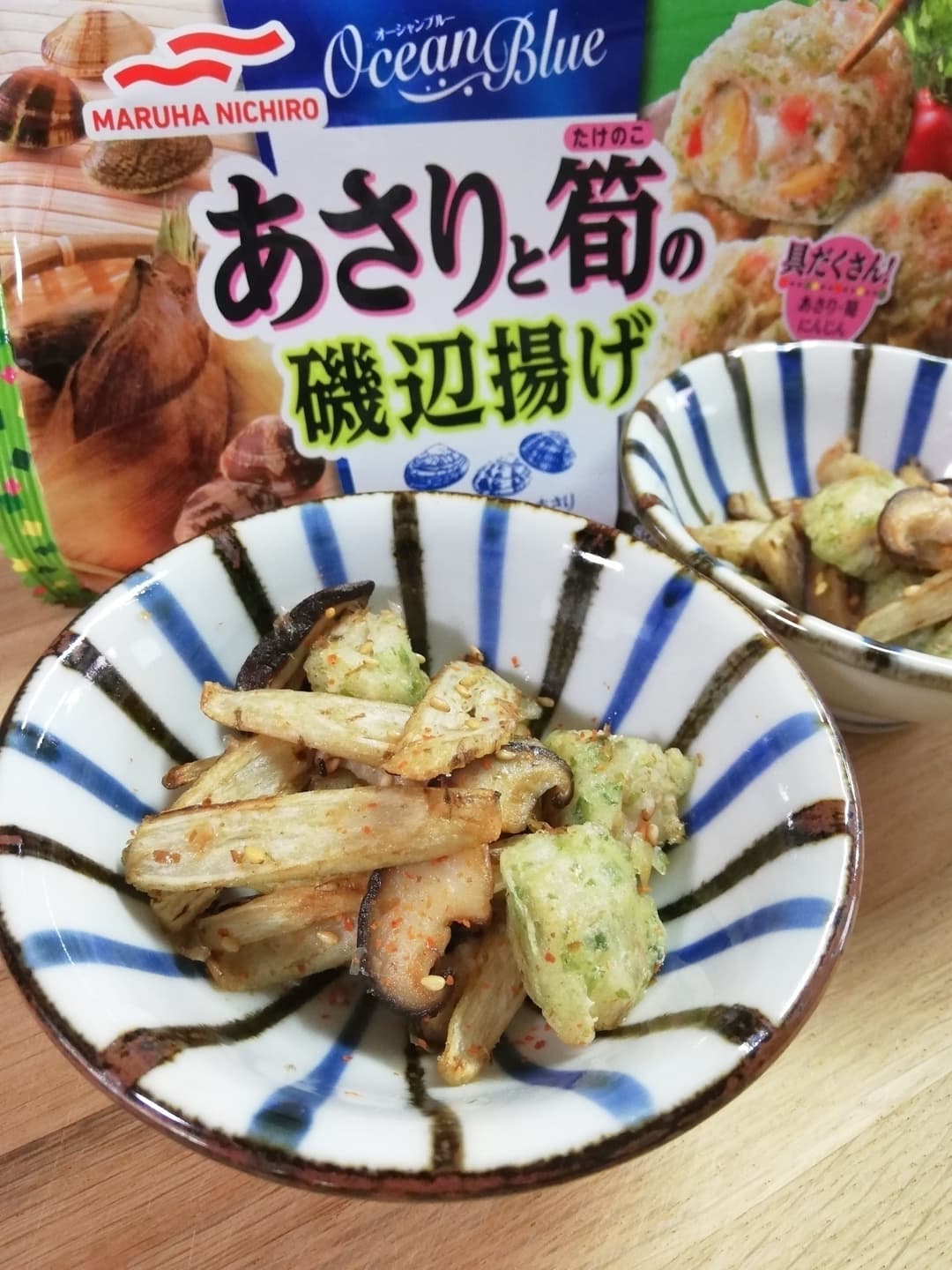 〔ちょこっと小鉢〕ごぼうと茸と磯辺揚げの炒め和えの完成写真