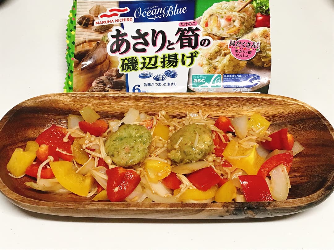 あさりと筍のオイスター炒めの完成写真