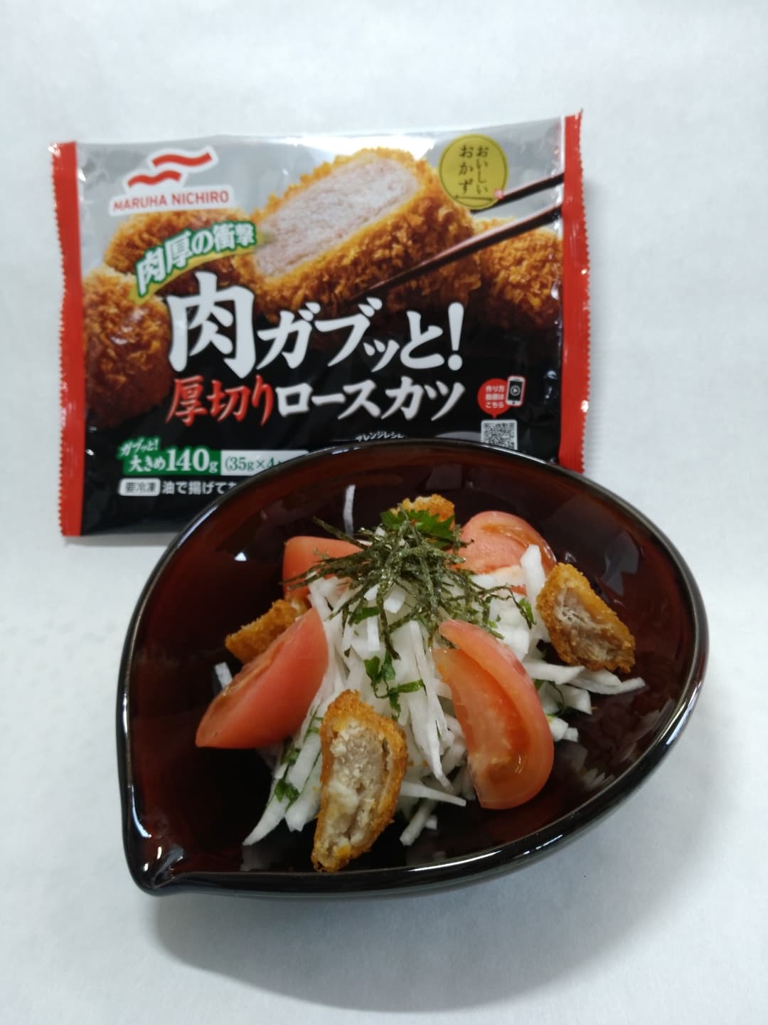 和風カツサラダの完成写真