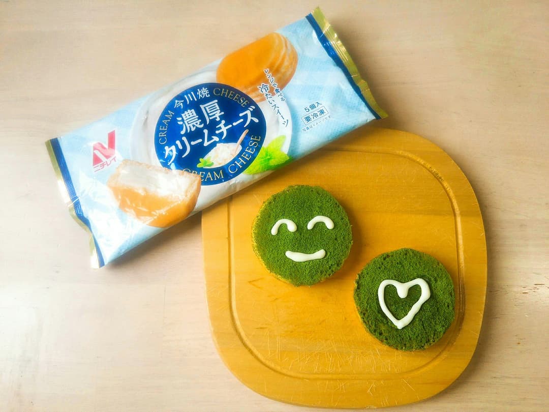 デコ抹茶今川焼(濃厚クリームチーズ)の完成写真