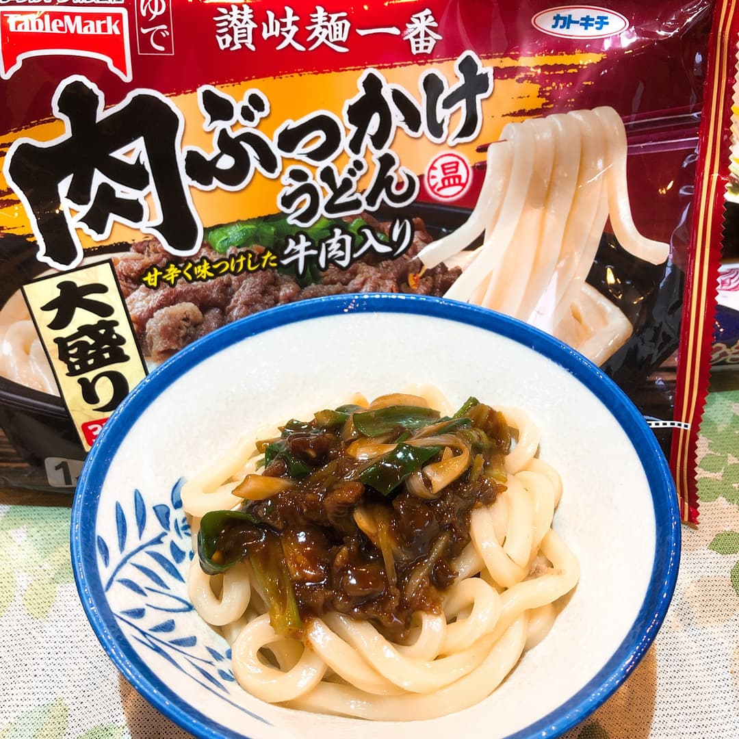 ぶっかけうどんでジャージャー麺の完成写真