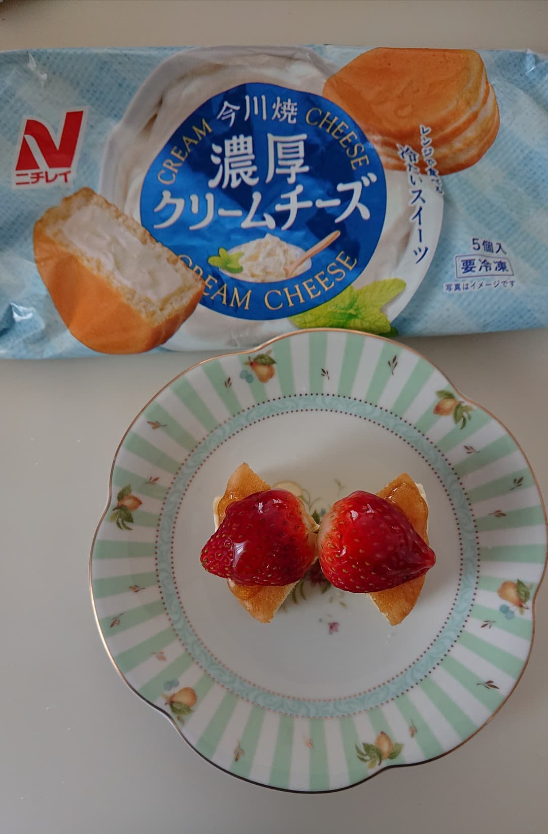 今川焼クリームチーズケーキの完成写真