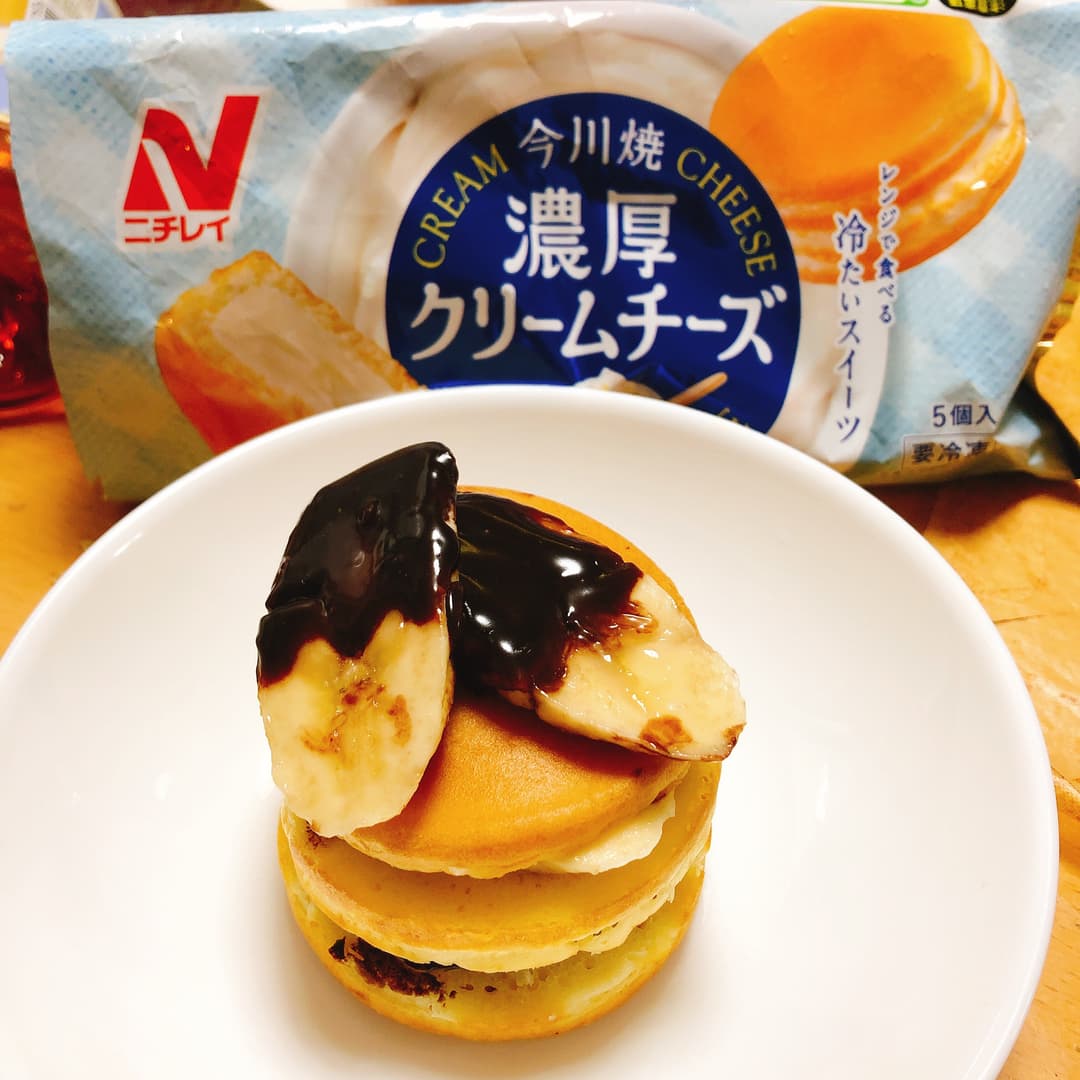 今川焼きでバナナサンドの完成写真