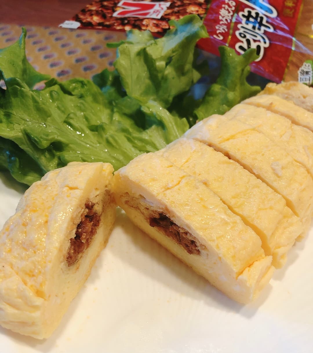 肉そぼろ卵焼きの完成写真