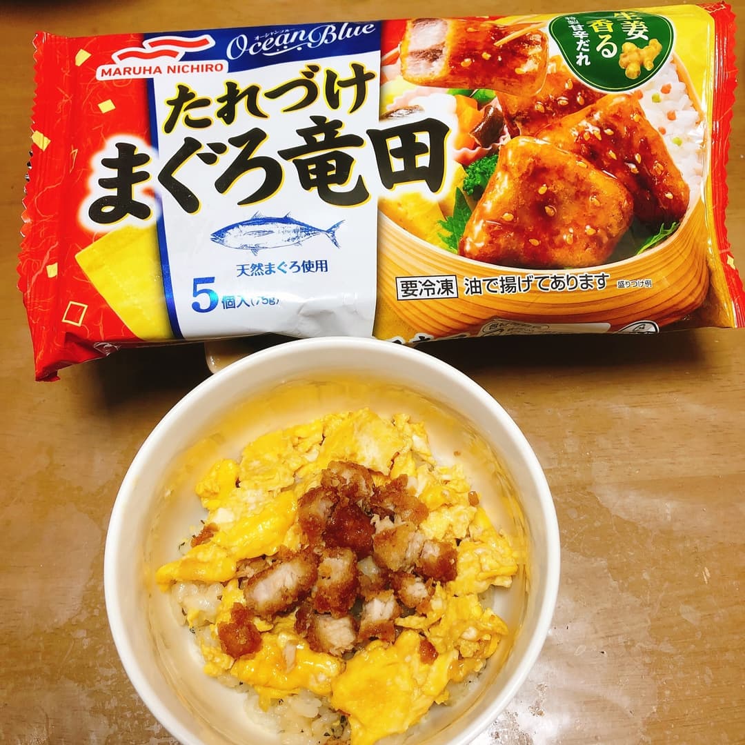 たれづけまぐろ竜田丼の完成写真