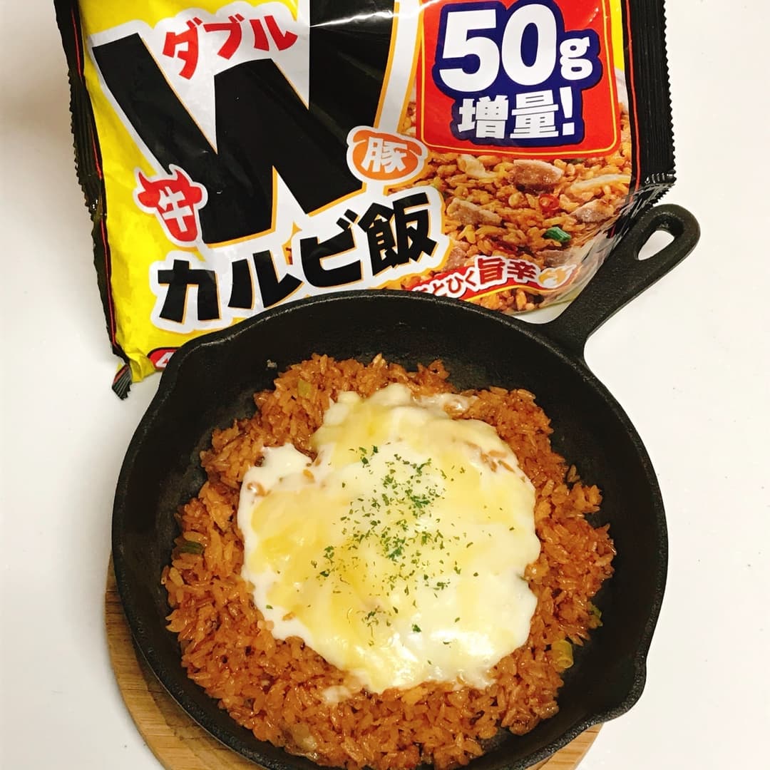 Wカルビのがっつりチーズ飯の完成写真