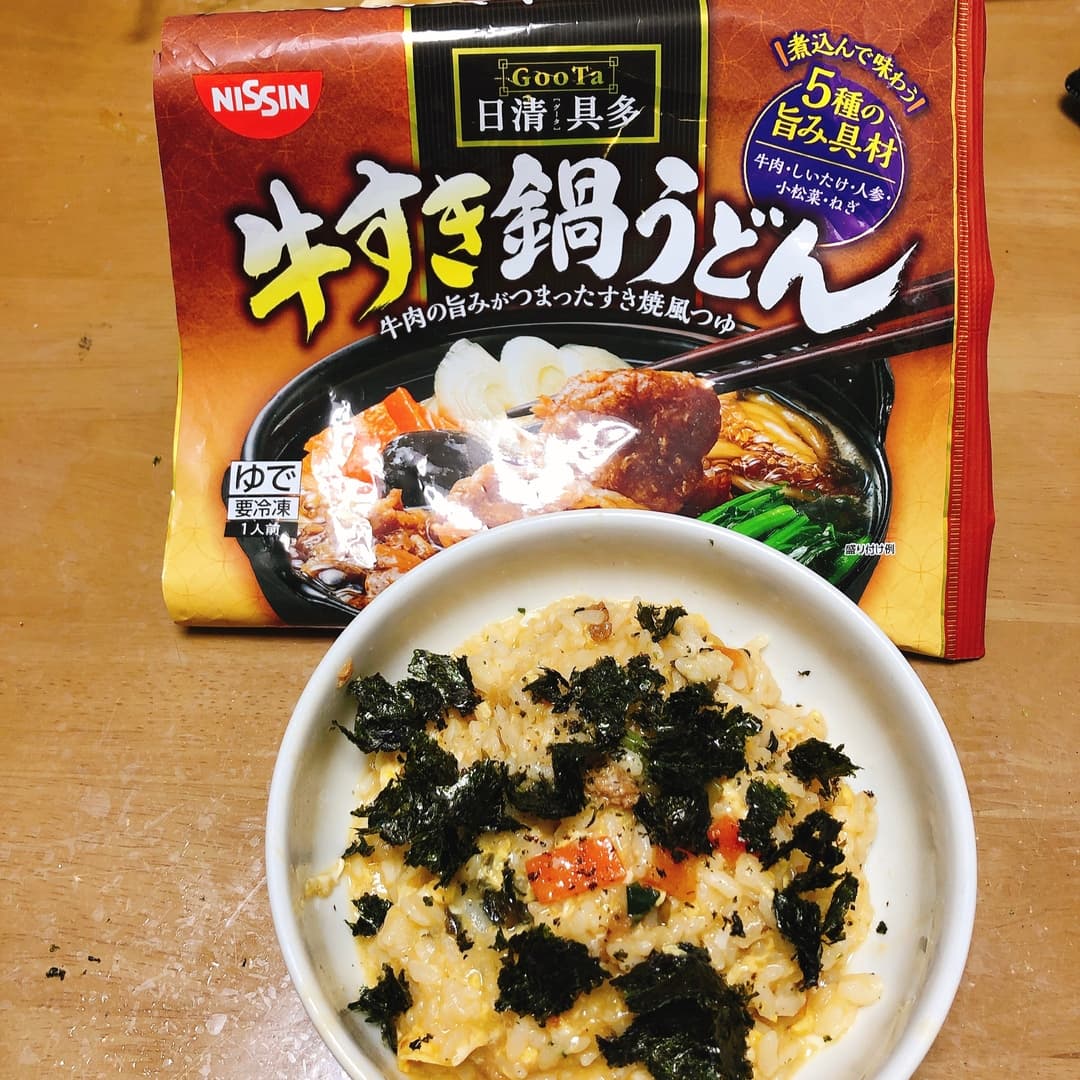 牛すき鍋うどん雑炊の完成写真