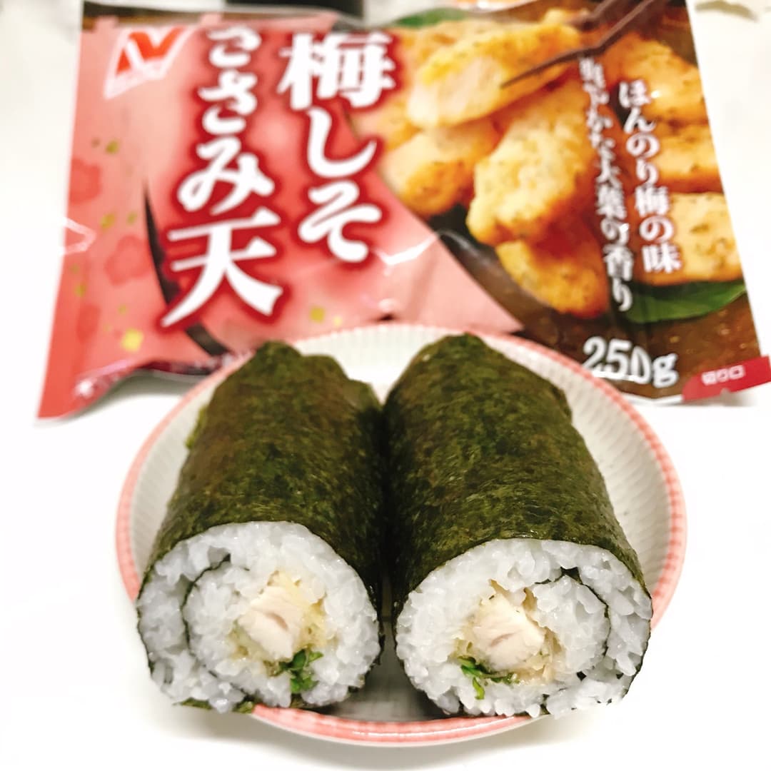 梅しそささみ天のり巻きの完成写真