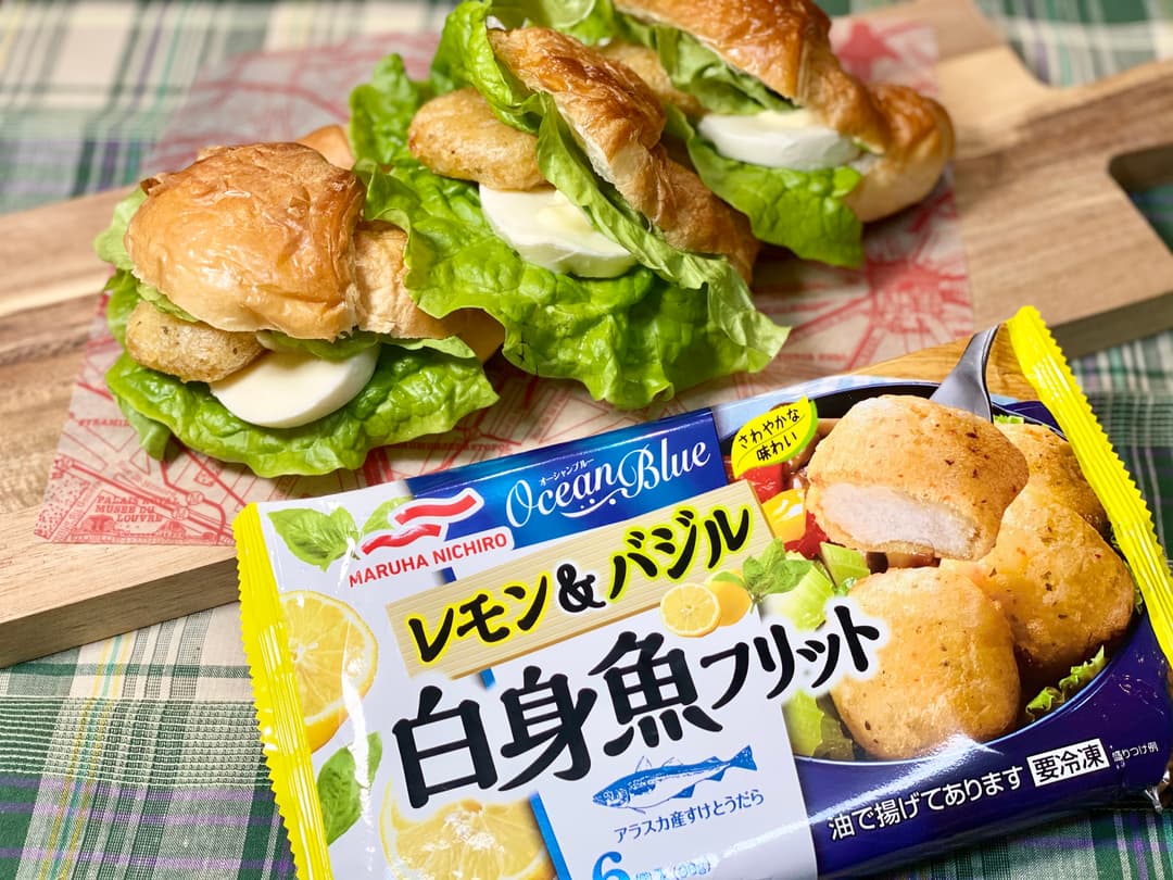 白身魚フリットとモッツァレラのサンドの完成写真